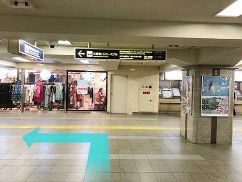 阪急梅田駅 茶屋町口からのルート