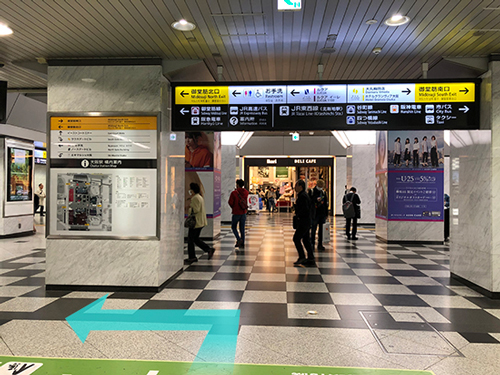 Jr大阪駅 御堂筋口 北口からのルート