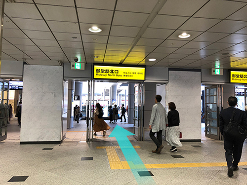 Jr大阪駅 御堂筋口 北口からのルート