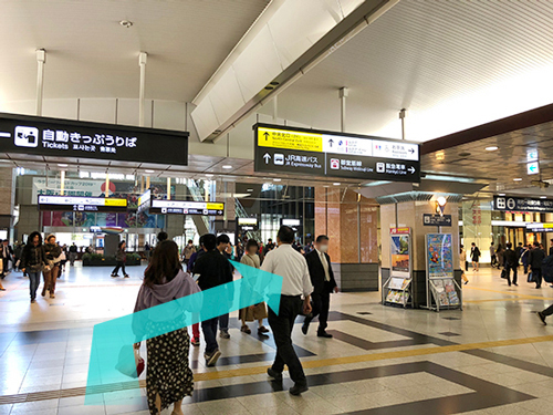 Jr大阪駅 中央口からのルート